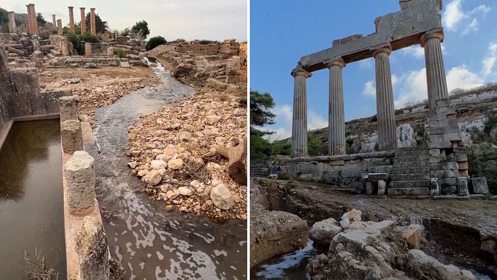 Powodzie w Libii odsłoniły zapomniane budowle w starożytnym greckim mieście niedaleko Derny