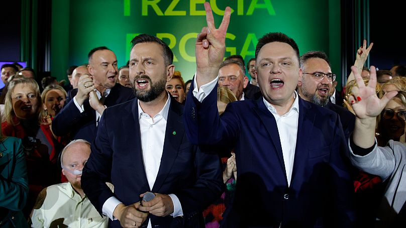 Liderzy Trzeciej Drogi Władysław Kosiniak-Kamysz i Szymon Hołownia.