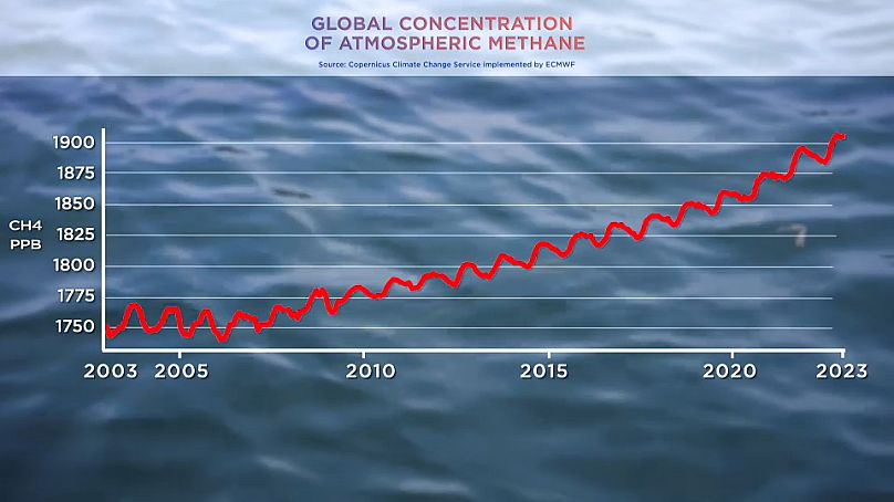 Globalne stężenie metanu atmosferycznego