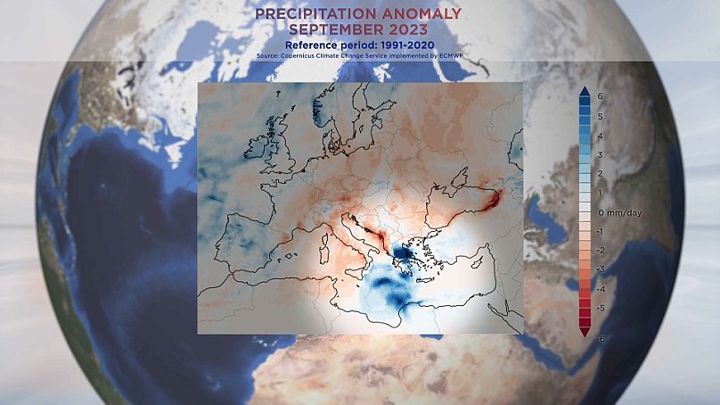 Anomalia opadów, wrzesień 2023 r