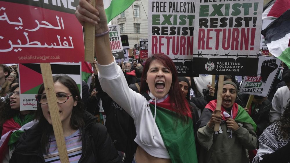 Propalestyńscy demonstranci w całej Europie występują w poparciu dla zawieszenia broni