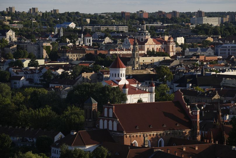 PLIK Widok miasta podczas szczytu NATO w Wilnie, Litwa, wtorek, 11 lipca 2023 r.