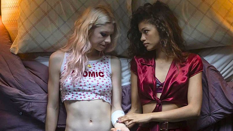 Hunter Schafer jako Jules i Zendaya jako Rue w serialu HBO „Euforia”