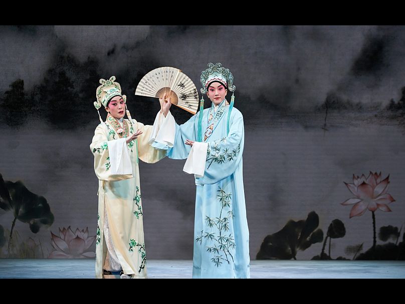 Występ w teatrze herbaciarni Xiqu Center