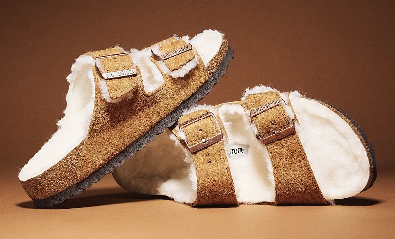 Birkenstock wyściełany futrem