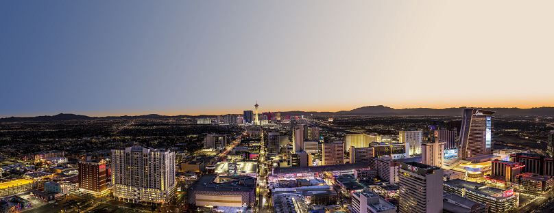 Panoramę centrum Las Vegas