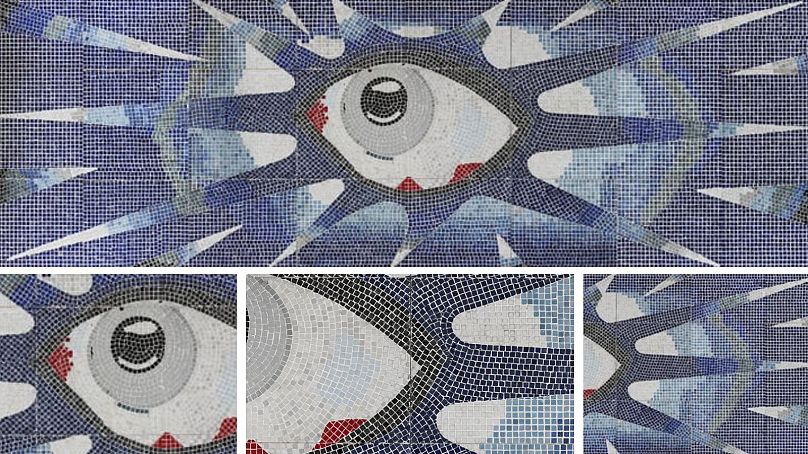 Mozaika Lennona „Psychedelic Eye”.