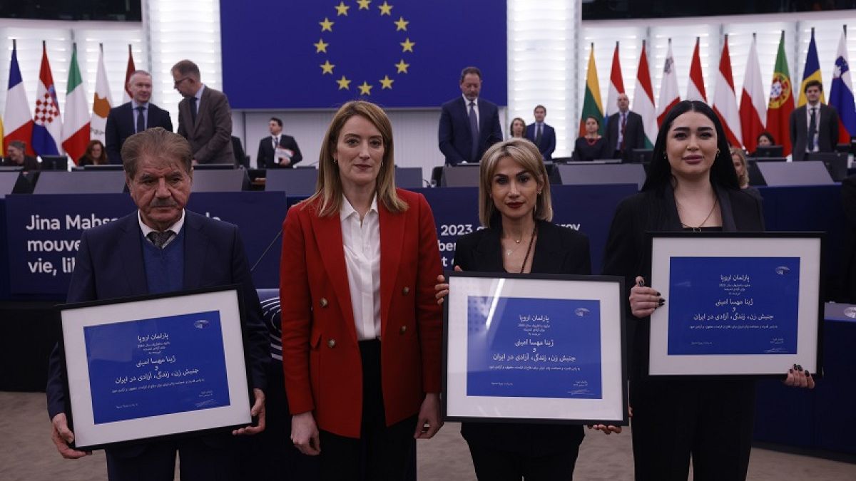 2023 Sakharov Prize for Freedom of Thought Award, Tuesday, Dec. 12, 2023 at the European Parliament in Strasbourg, France