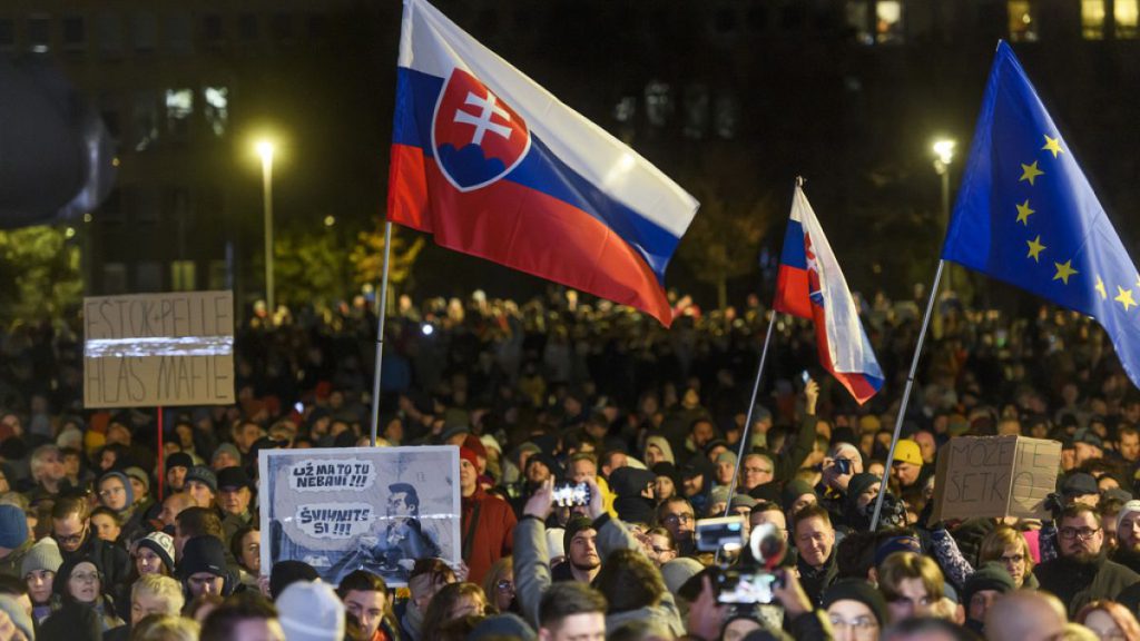 People take part in a protest against scrapping the Special Prosecutor