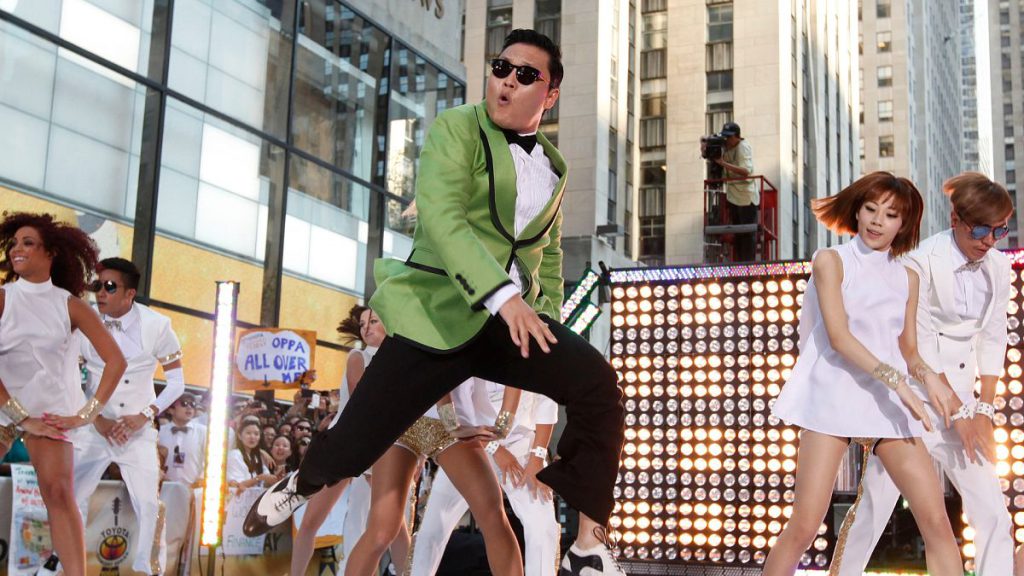 Psy performs his massive K-pop hit "Gangnam Style" live on NBC