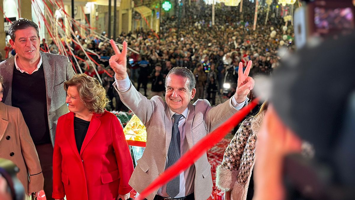 Abel Caballero, Mayor of Vigo, welcoming Christmas