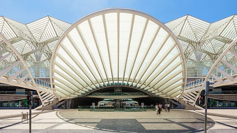 Gare do Oriente w Lizbonie, Portugalia.