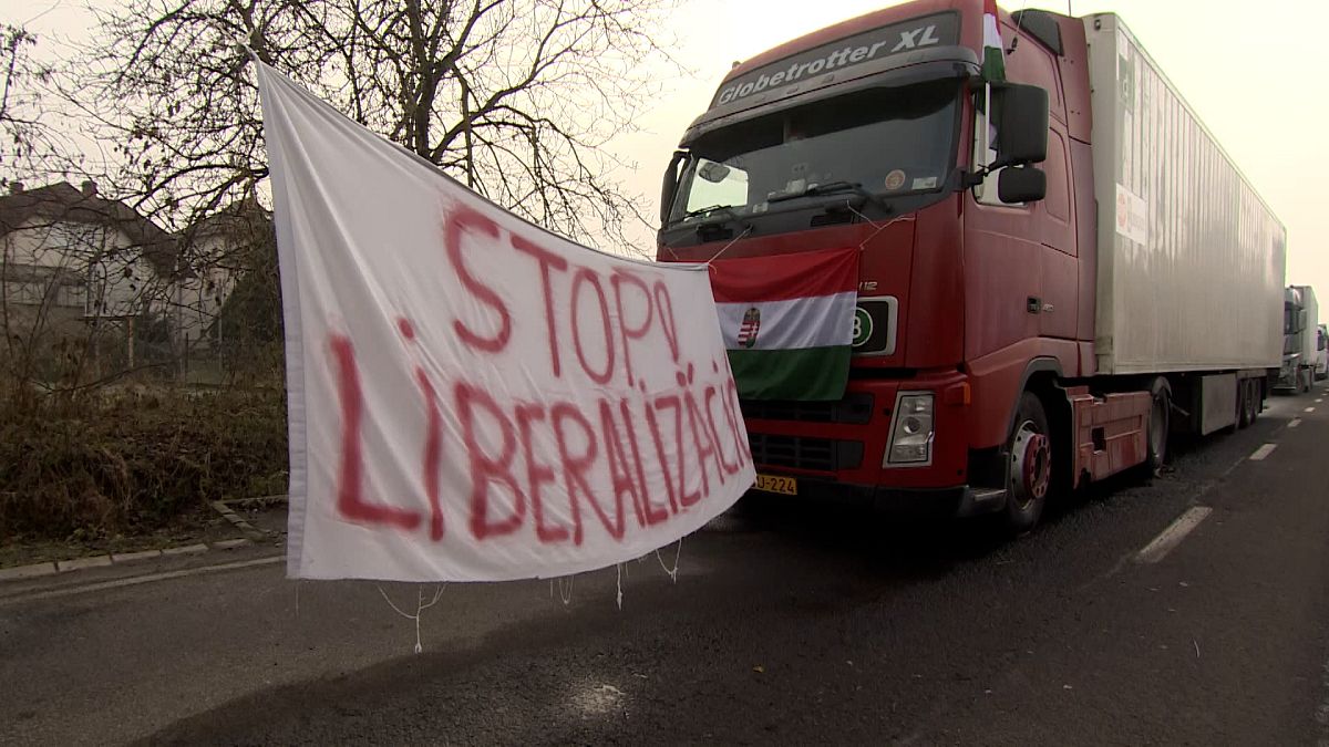 Protest Hungarian border