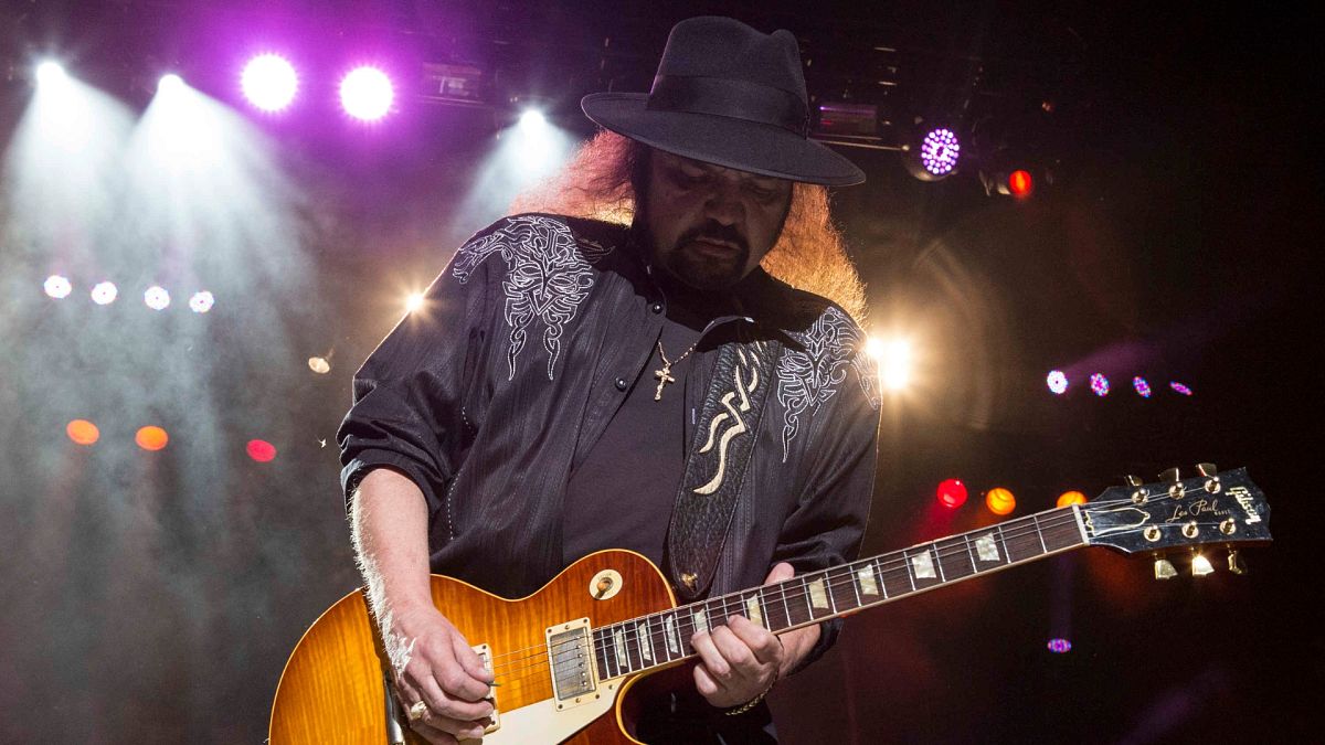 Gary Rossington with Lynyrd Skynyrd performs during CROCK FEST at Verizon Wireless Amphitheatre on Friday, June 19, 2015, in Atlanta.