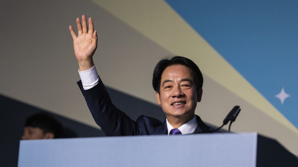 Democratic Progressive Party candidate Lai Ching-te greets supporters in New Taipei City, Taiwan, Saturday, Jan. 13, 2024.