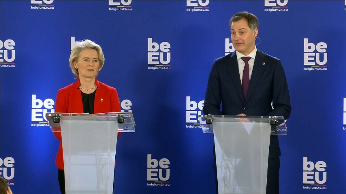 Ursula von der Leyen and Alexander De Croo