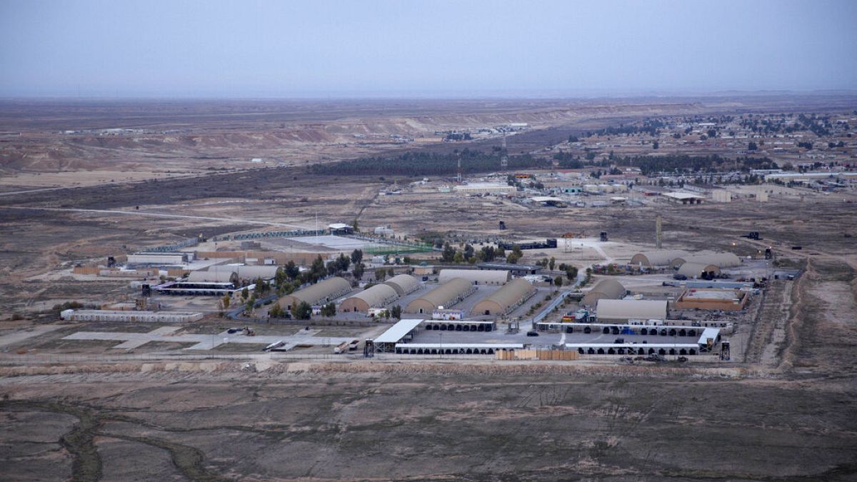 A view of al-Asad air base in the western Anbar desert, Iraq