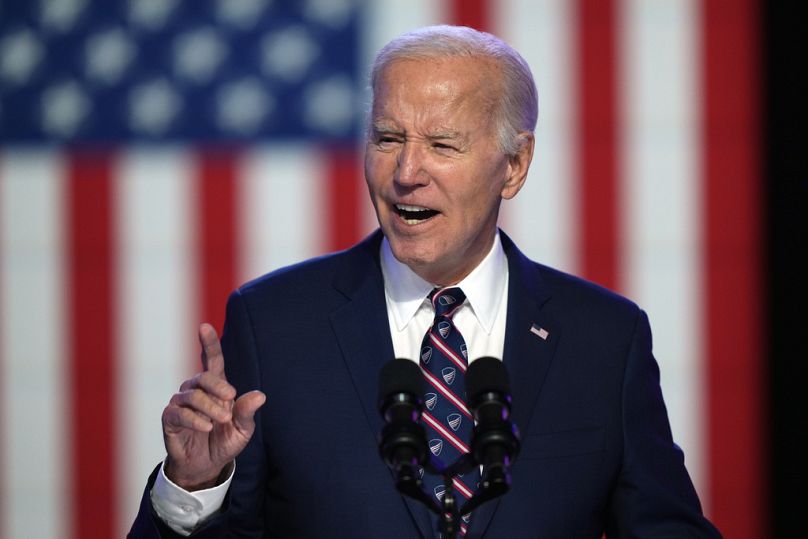 Prezydent Joe Biden przemawia w Blue Bell w Pensylwanii, piątek, 5 stycznia 2024 r.