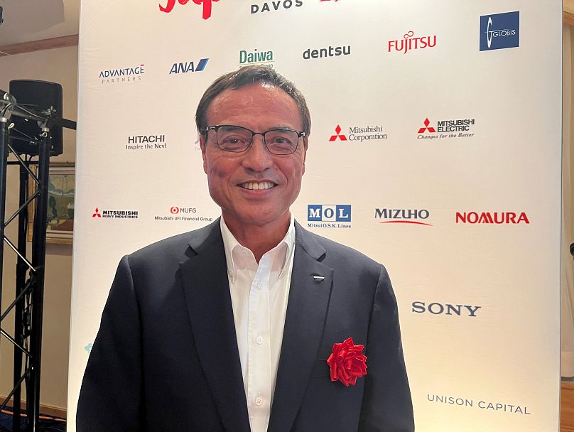 Takeshi Niinami, Prezes Suntory Holdings na Światowym Forum Ekonomicznym w Davos.