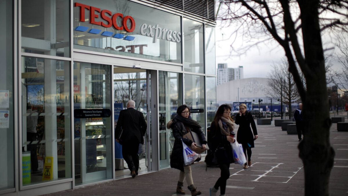 A branch of Tesco Express is seen near the North Greenwich Arena in London, Thursday, Jan. 12, 2012.