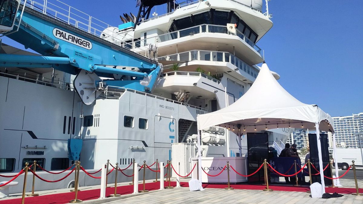 Euronews Green was invited to tour OceanXplorer during the official rest day of COP28 in Dubai, December 2023.