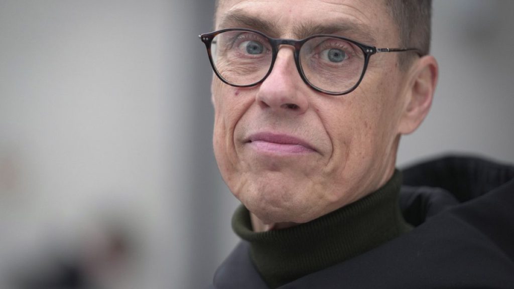 Alexander Stubb speaks during an interview with The Associated Press during the presidential election in Espoo, Finland, Sunday, Jan. 28, 2024.