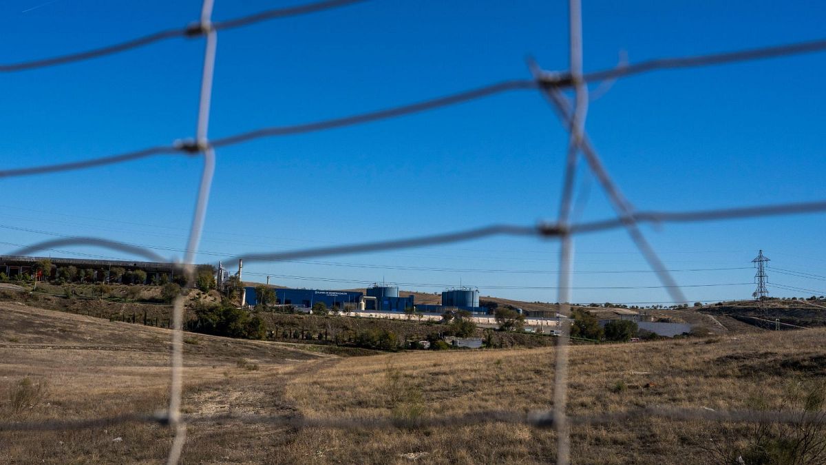 A view of the methane-handling Las Dehesas plant on the outskirts of Madrid.