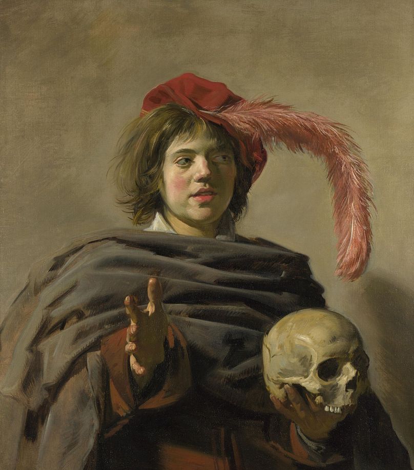 Młody człowiek z czaszką – Frans Hals