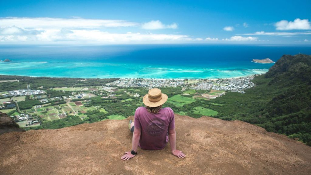 A tourist takes in the natural beauty of the Kuli