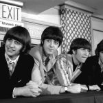 The famous singing group the Beatles are shown at a press conference that they held at the Warwick Hotel in New York City, Aug. 22, 1966.