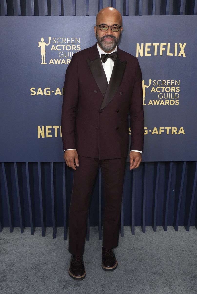 Aktor Jeffrey Wright, nominowany dla najlepszego aktora w filmie dramatycznym, przy 30. dorocznym rozdaniu nagród SAG w Los Angeles.