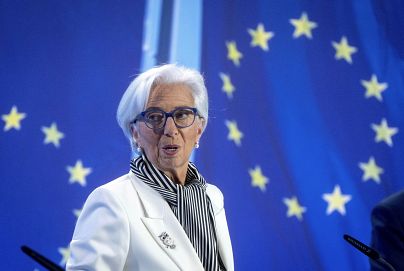 Prezes EBC Christine Lagarde we Frankfurcie w Niemczech, czwartek, 25 stycznia 2024 r.