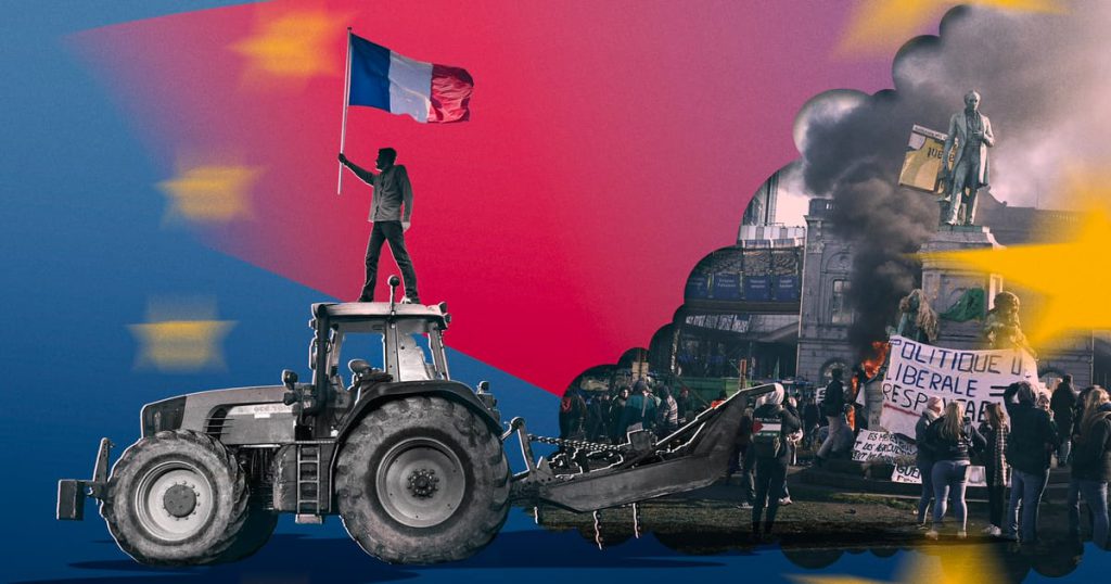 Francuski rolnik na traktorze powraca – rządzi UE