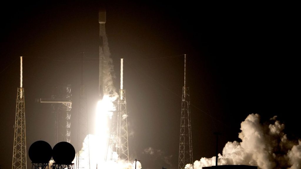 A SpaceX Falcon 9 rocket on NASA