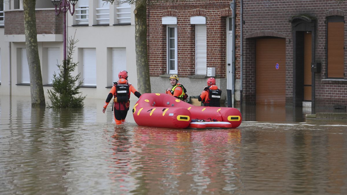 Arques, northern France, in early January. Increasingly frequent extreme weather, drought as well as flooding, has forced the EU to review its water management policy.