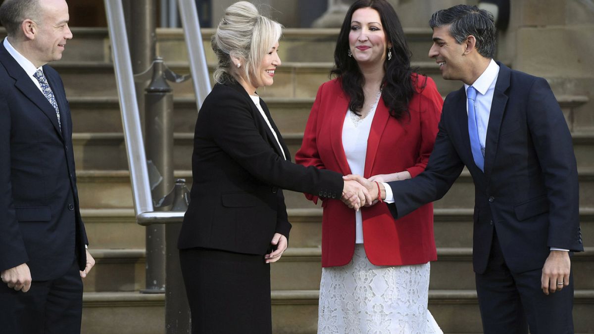 UK PM Rishi Sunak meets Northern Ireland