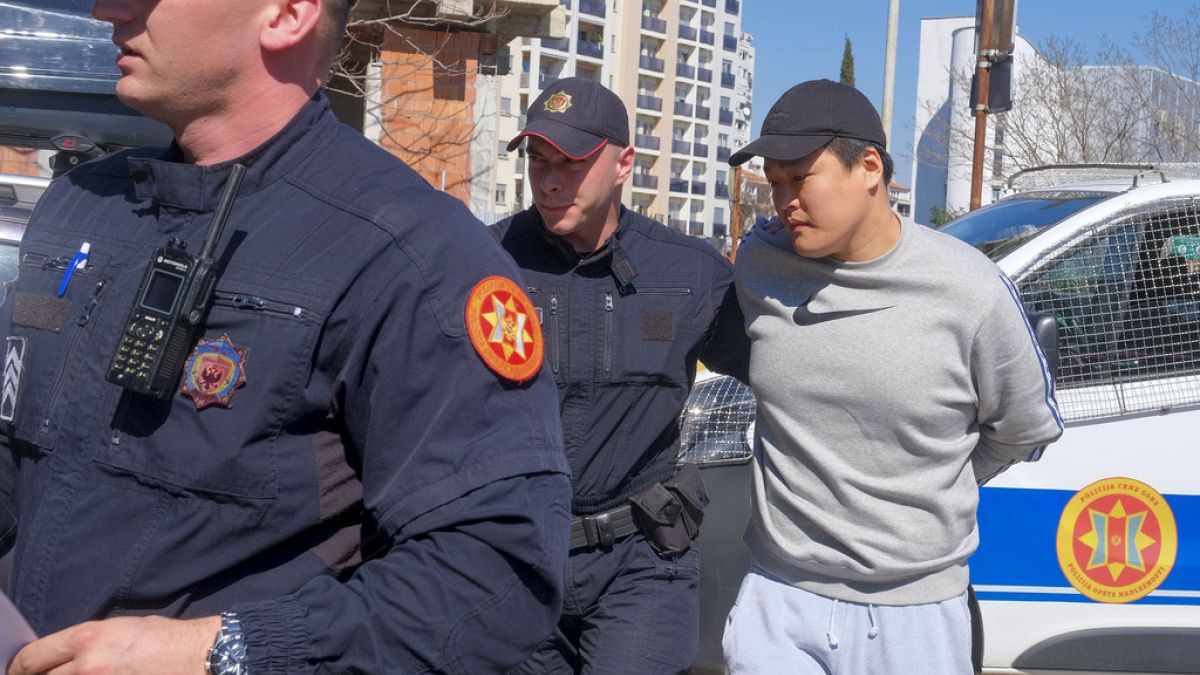 Montenegrin police officers escort South Korean citizen, Terraform Labs founder Do Kwon in Montenegro