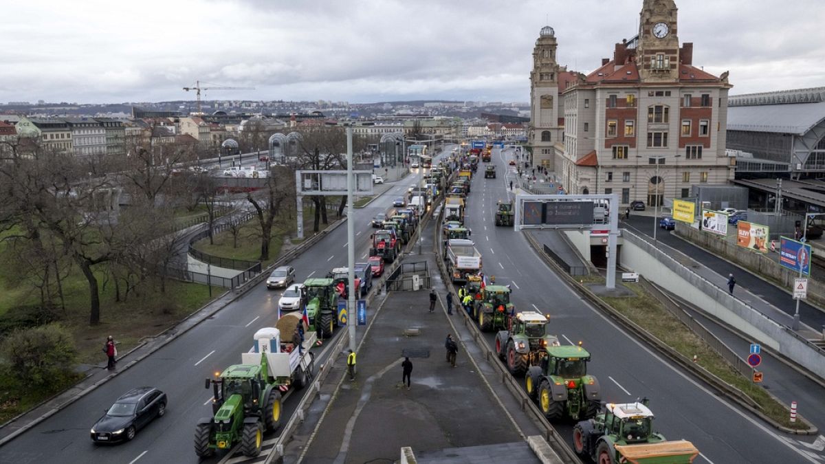 Tractors in Prague