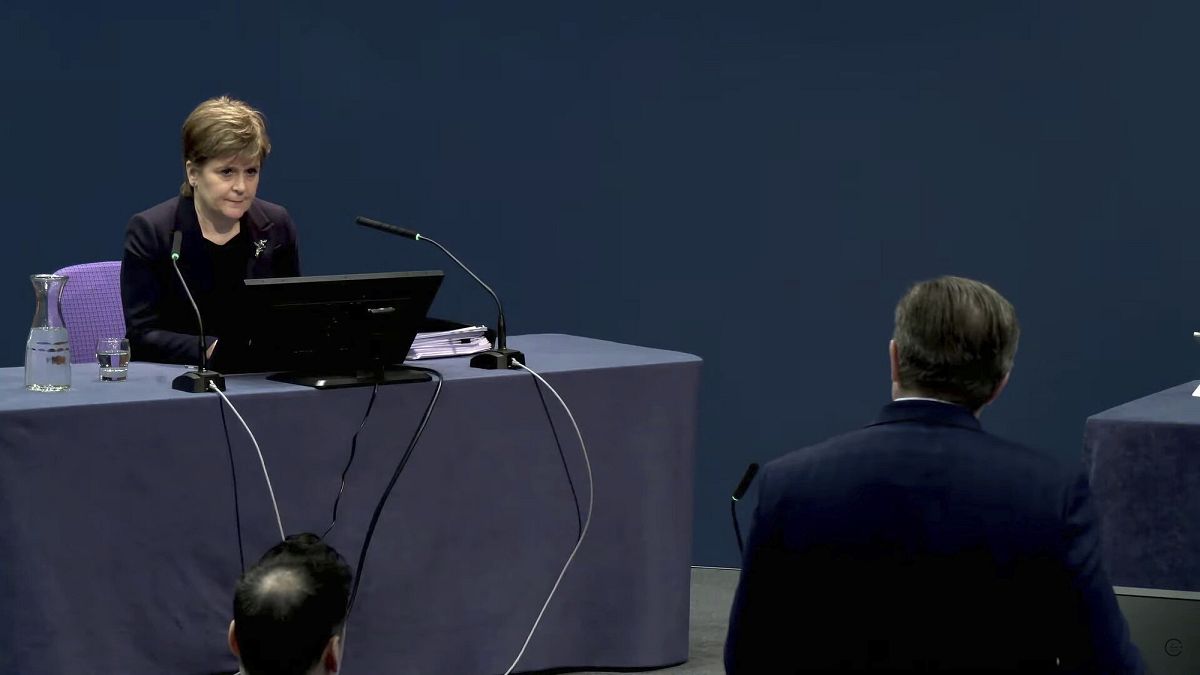 Nicola Sturgeon gives evidence to the UK Covid-19 Inquiry hearing at the Edinburgh International Conference Centre.