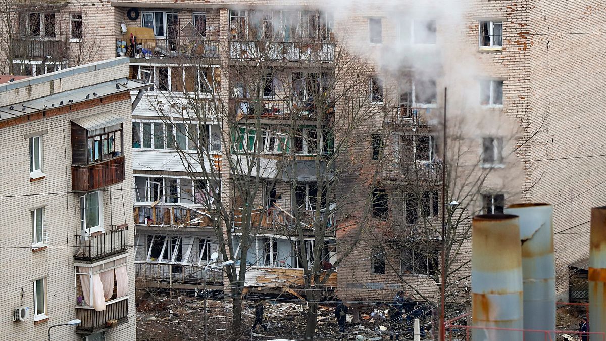 A view of a damaged apartment