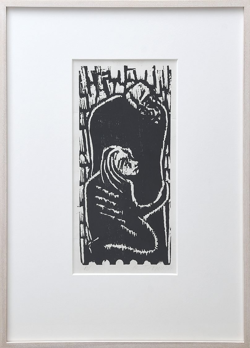 Travcey Emin Bez tytułu (W objęciach), ok.  1984 Drzeworyt na papierze japońskim, 51 x 38,2 cm, wydanie 1.