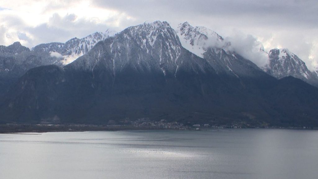 lake with Mont Blanc in the distance