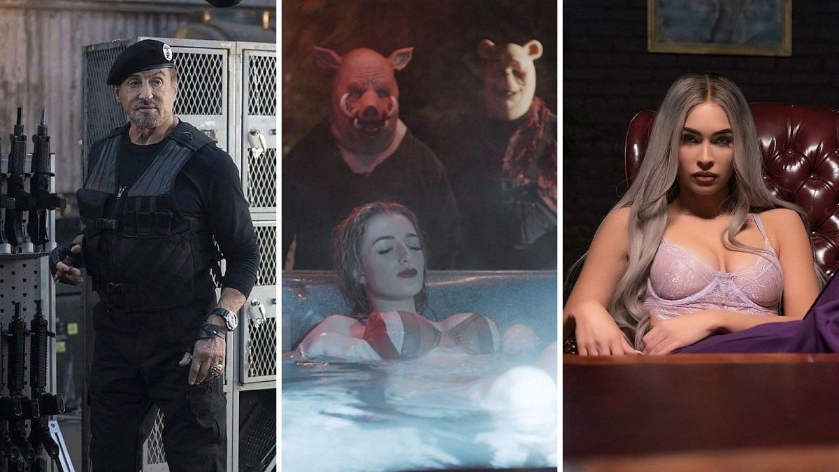 Sylvester Stallone (left), Winnie The Pooh: Blood and Honey (centre) and Megan Fox (right) win big at this year