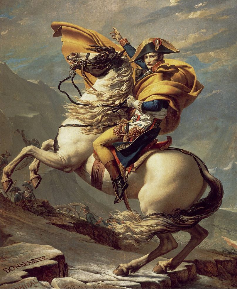 Napoleon przekraczający Alpy – Jacques-Louis David