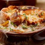 A classic French onion soup