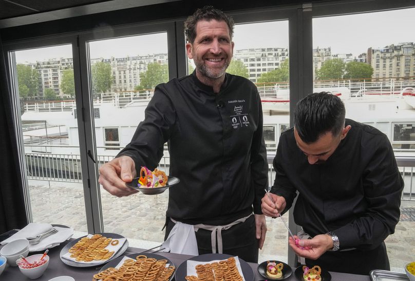Francuski szef kuchni, trzygwiazdkowy Michelin, Alexandre Mazzia z restauracji 