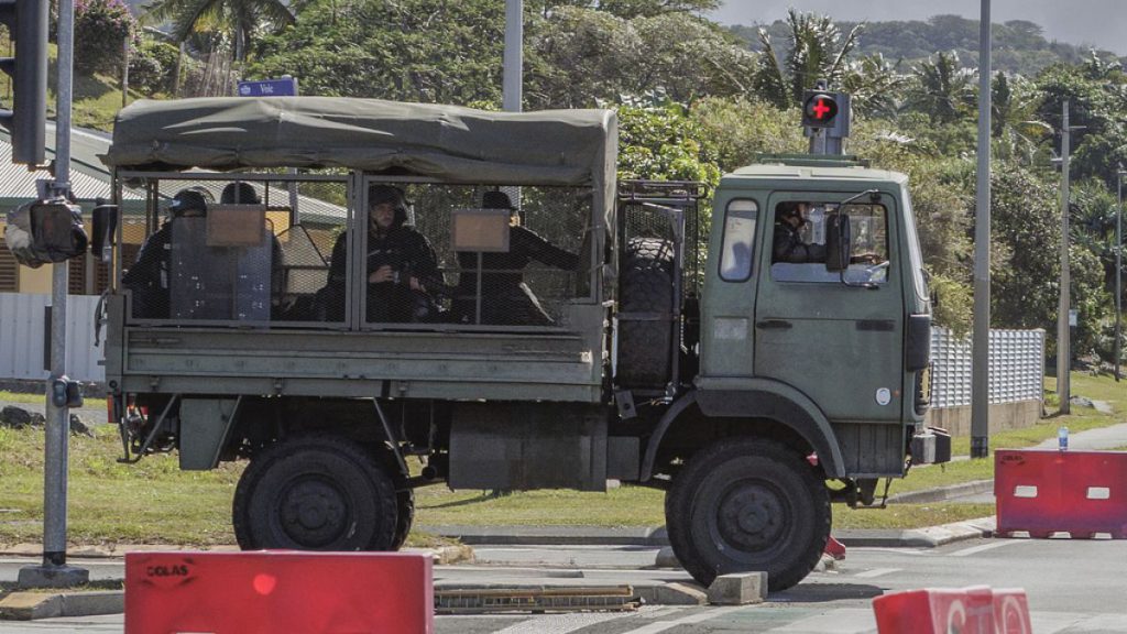 French gendarmes patrol the streets in Noumea, New Caledonia, Thursday May, 16, 2024.