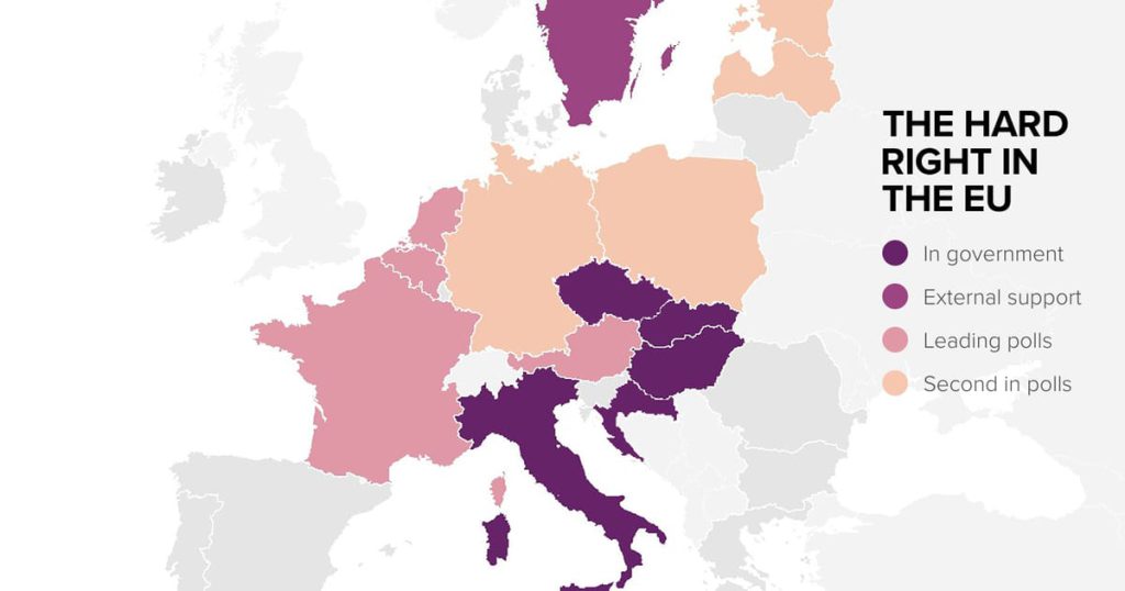 Na mapie: szybko rosnąca prawica w Europie