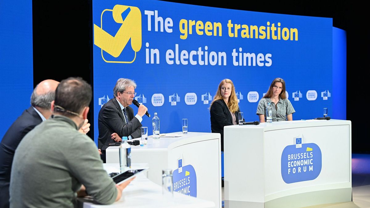 Panelists at the 2024 Brussels Economic Forum in Belgium