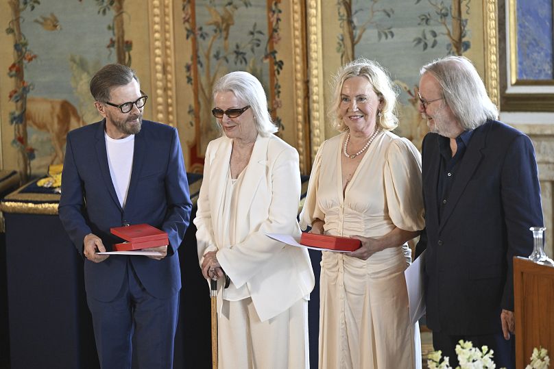 Grupa muzyczna ABBA - Björn Ulvaeus, Anni-Frid Lyngstad, Agnetha Fältskog i Benny Andersson